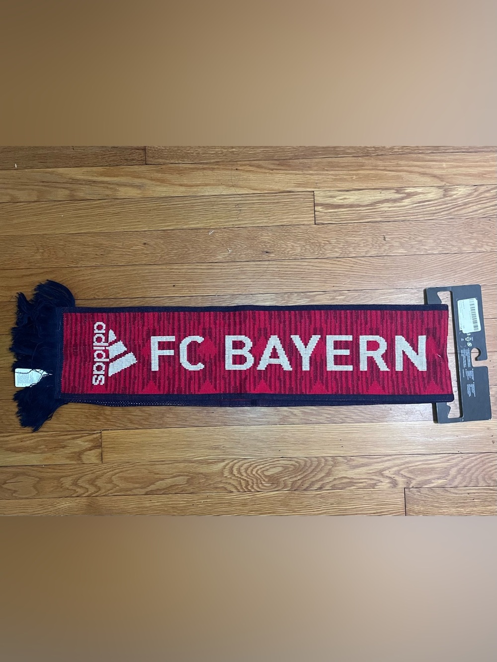 FC Bayern Munich Adidas Scarf Colors Red White & Blue Trim Adult OS One Size NWT